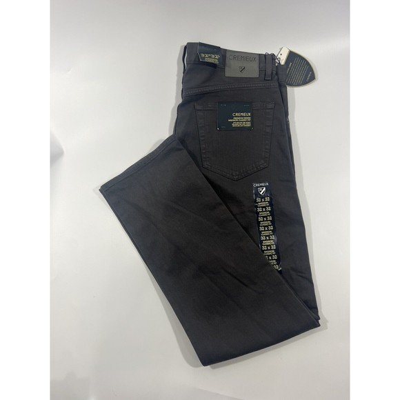 CREMIEUX SLIM FIT COMFORT STRETCH PREMIUM GREY DENIM MENS SIZE 32X32 ZIP FLY NWT